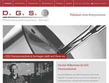 Tablet Screenshot of dgs-praezisionstechnik.de